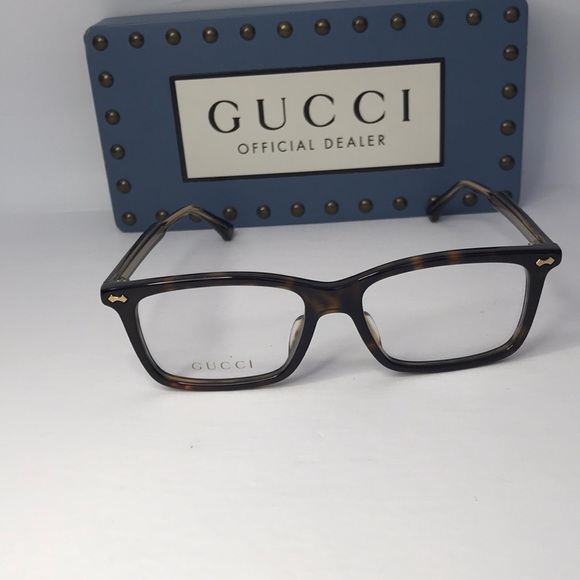 Auth - New - Gucci GG0191OA 006 HAVANA HAVANA TRANSPARENT MEN OPTICAL EYEGLASSES - Picture 4 of 16